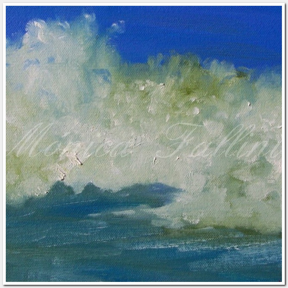 Painting titled 'Cuchilla Alta  X, surf study.' by Monica Fallini