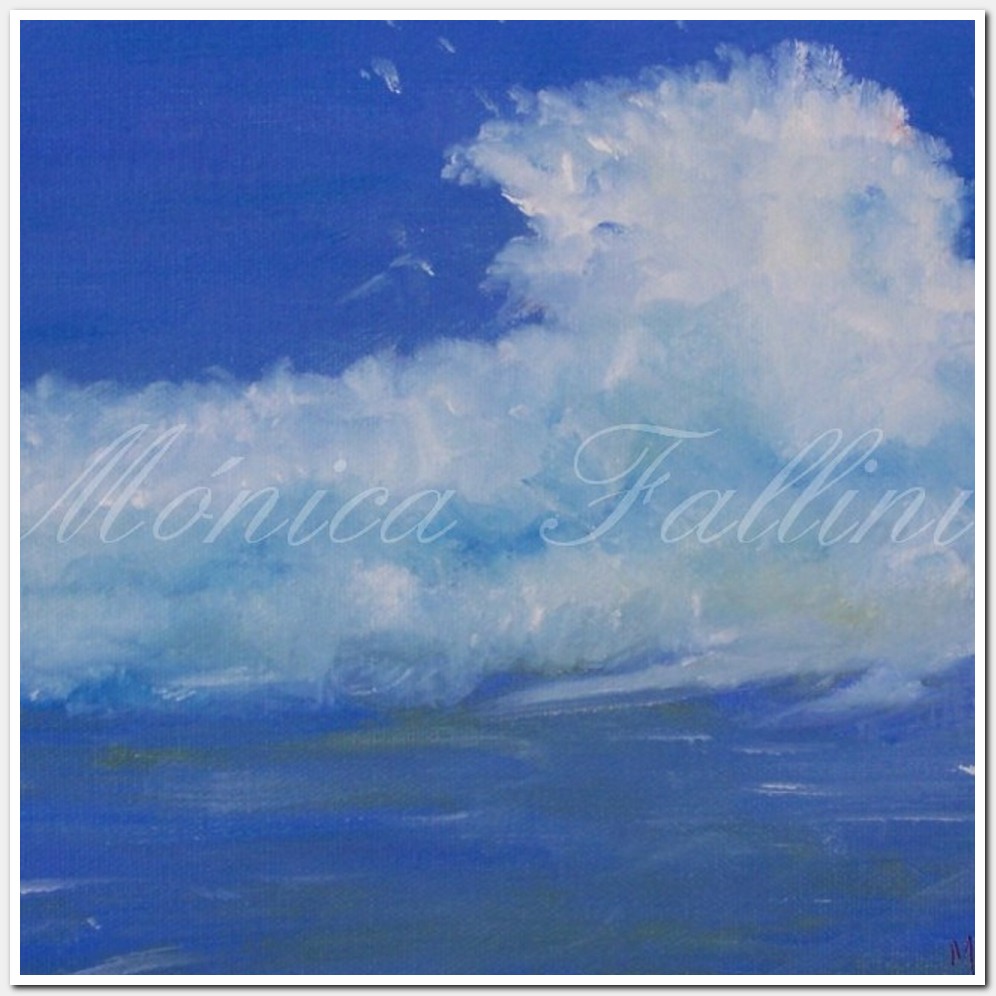 Painting titled 'Cuchilla Alta XI, surf study. ' by Monica Fallini
