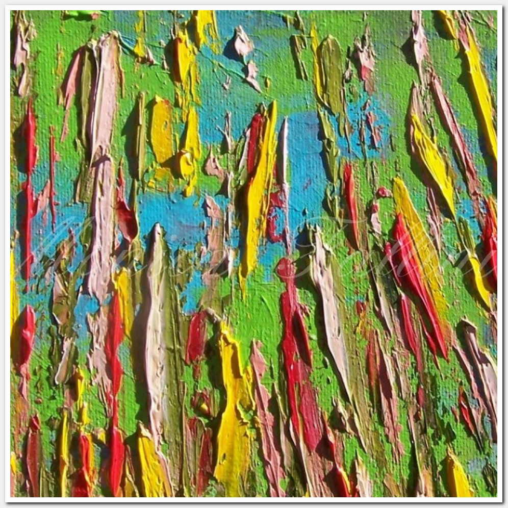 Painting titled 'Dream garden in Winter, wild flowers' by Monica Fallini