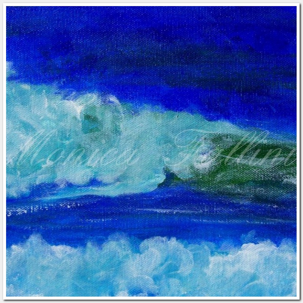 Painting titled 'Galveston XXI, surf study' by Monica Fallini