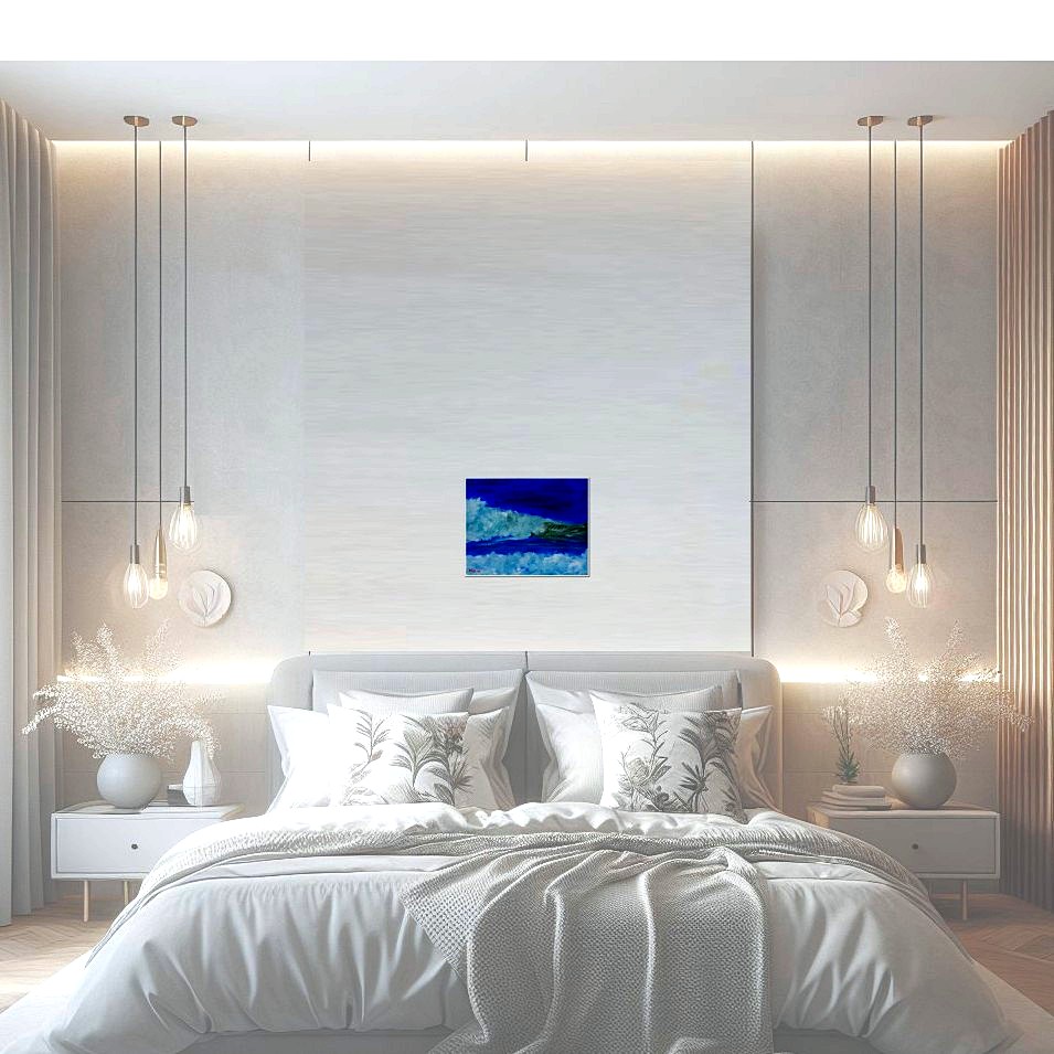 Painting titled 'Galveston XXI, surf study' by Monica Fallini