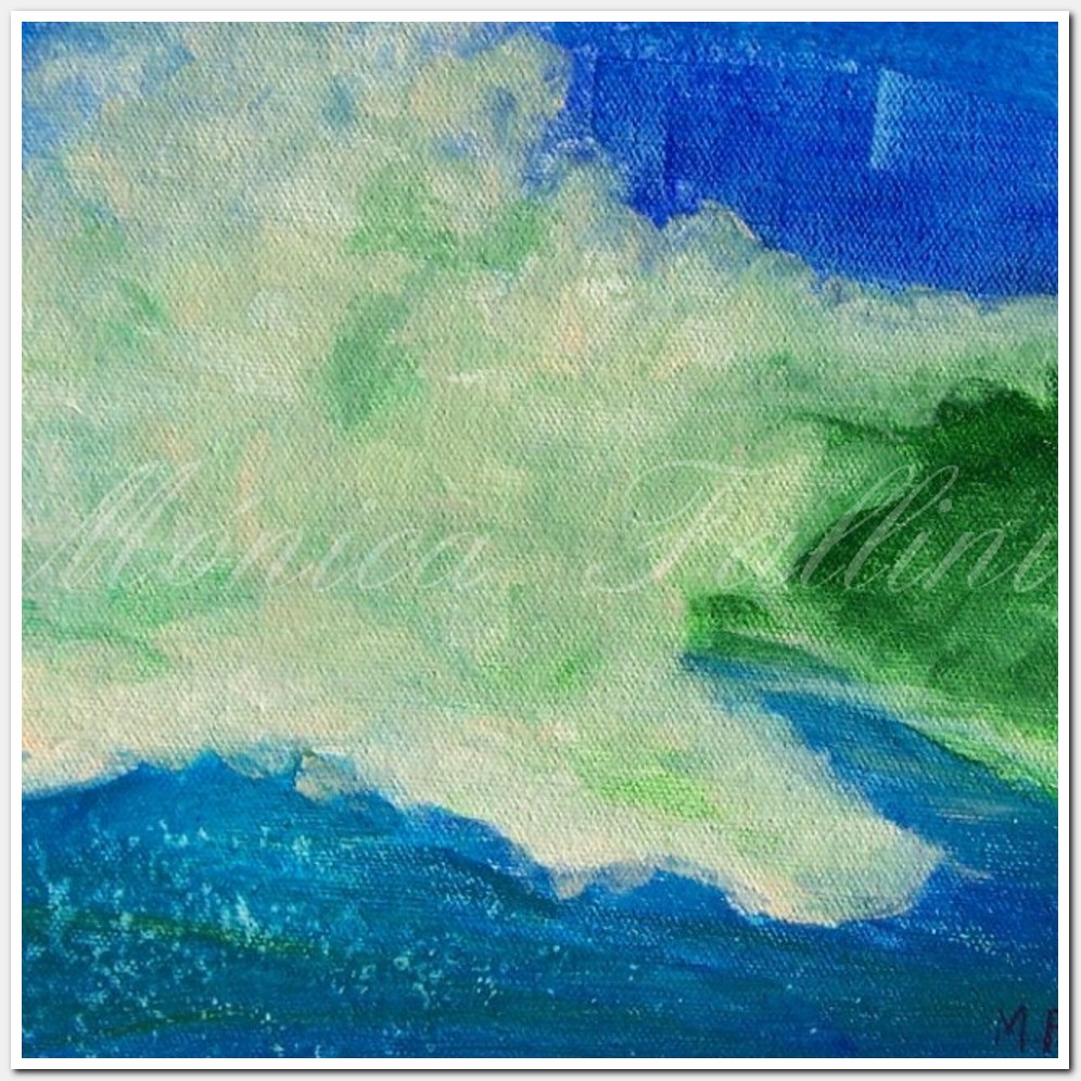 Painting titled 'Galveston XXII, surf study' by Monica Fallini