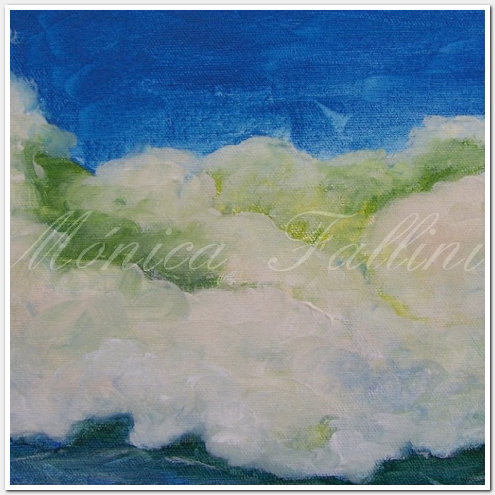 Painting titled 'Cuchilla Alta # XVII, surf study' by Monica Fallini