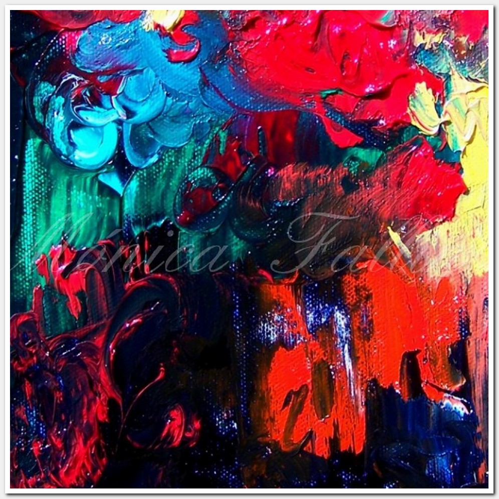 Painting titled 'Abstraction Triptych' by Monica Fallini