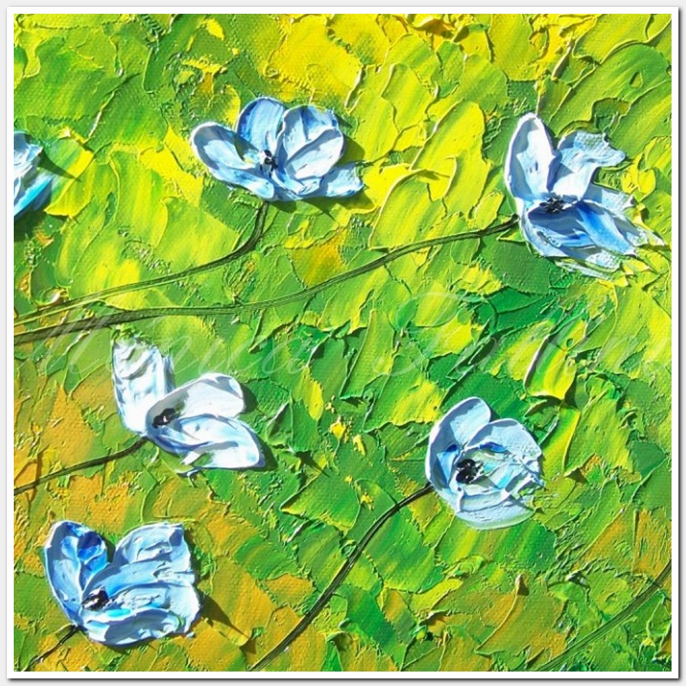 Painting titled 'Poppies in the wind, daily # 5' by Monica Fallini