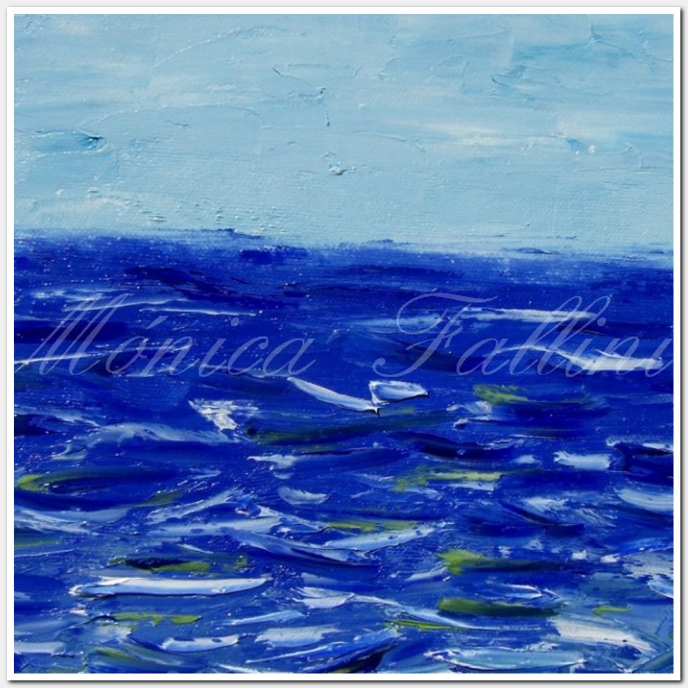 Painting titled 'Choppy sea II' by Monica Fallini