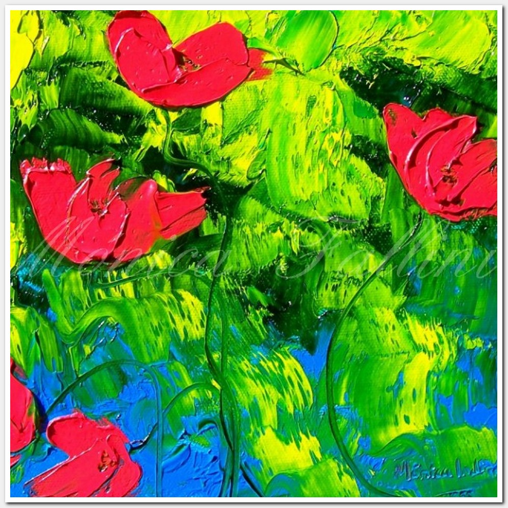 Painting titled 'Poppies daily # 12' by Monica Fallini