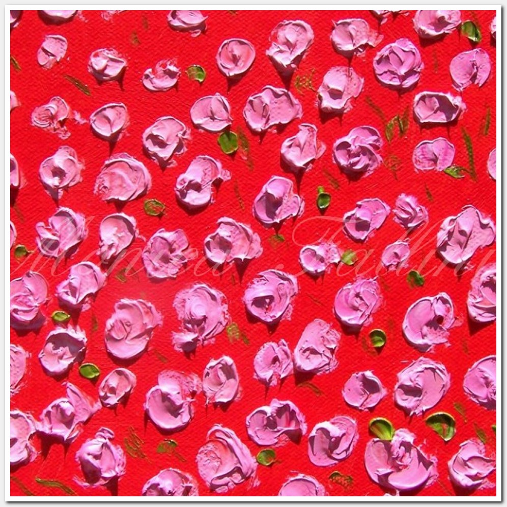 Painting titled 'Pink Roses' by Monica Fallini