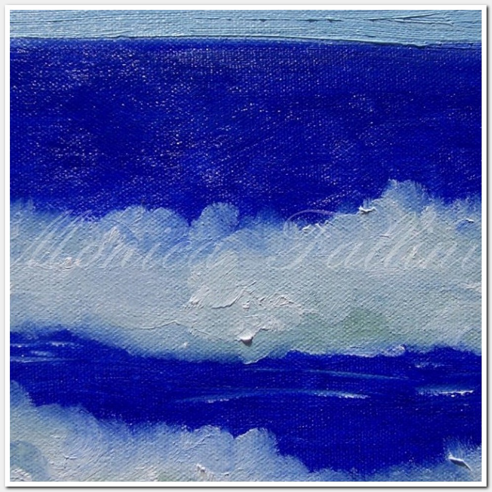 Painting titled 'Blue ocean, surf study # I' by Monica Fallini