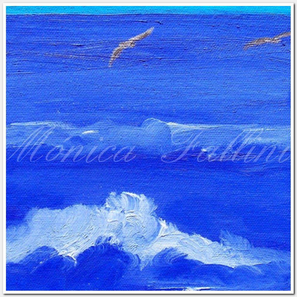 Painting titled 'Memories of the sea' by Monica Fallini