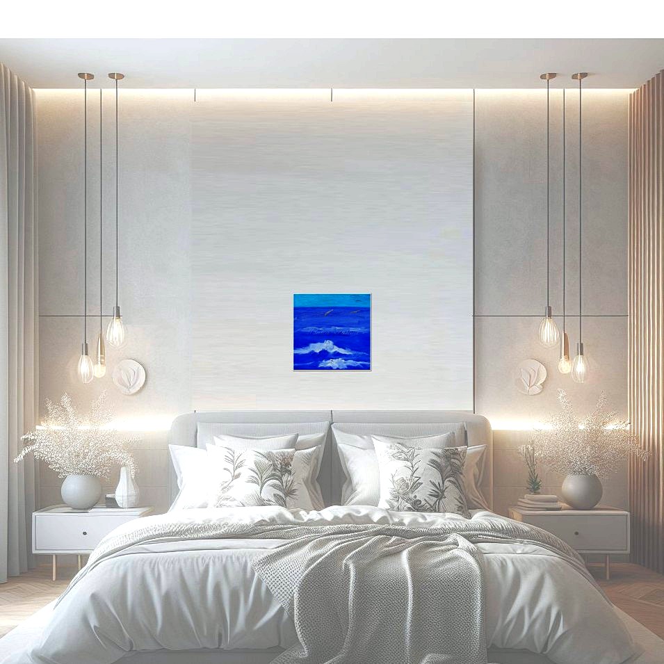 Painting titled 'Memories of the sea' by Monica Fallini