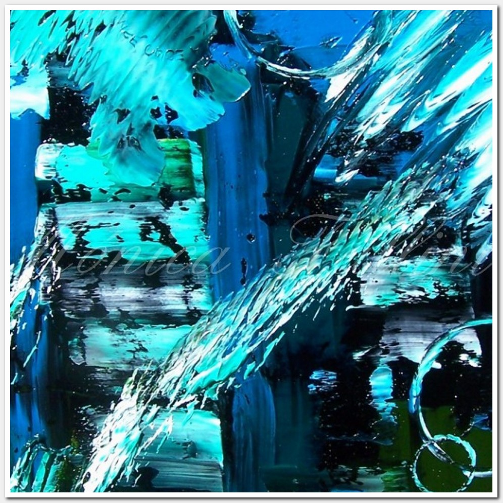 Painting titled 'Abstraction. Urban dream' by Monica Fallini