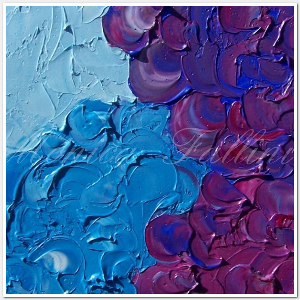 Painting titled 'Blue Hydrangeas' by Monica Fallini