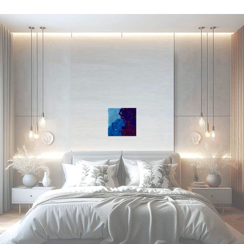 Painting titled 'Blue Hydrangeas' by Monica Fallini