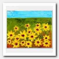 Landscape with Sunflowers # V