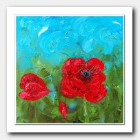 3 red Poppies 