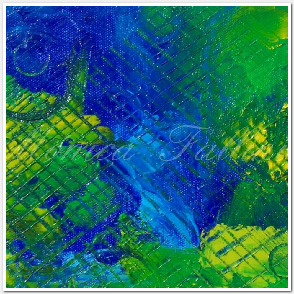 Painting titled 'The grid, abstraction' by Monica Fallini