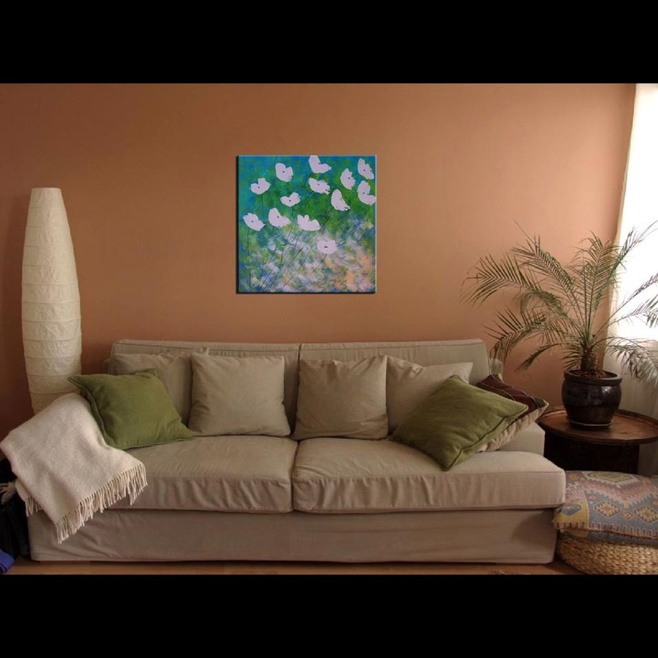 Painting titled 'Poppies of light, reborn' by Monica Fallini