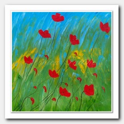 Windy days red Poppies