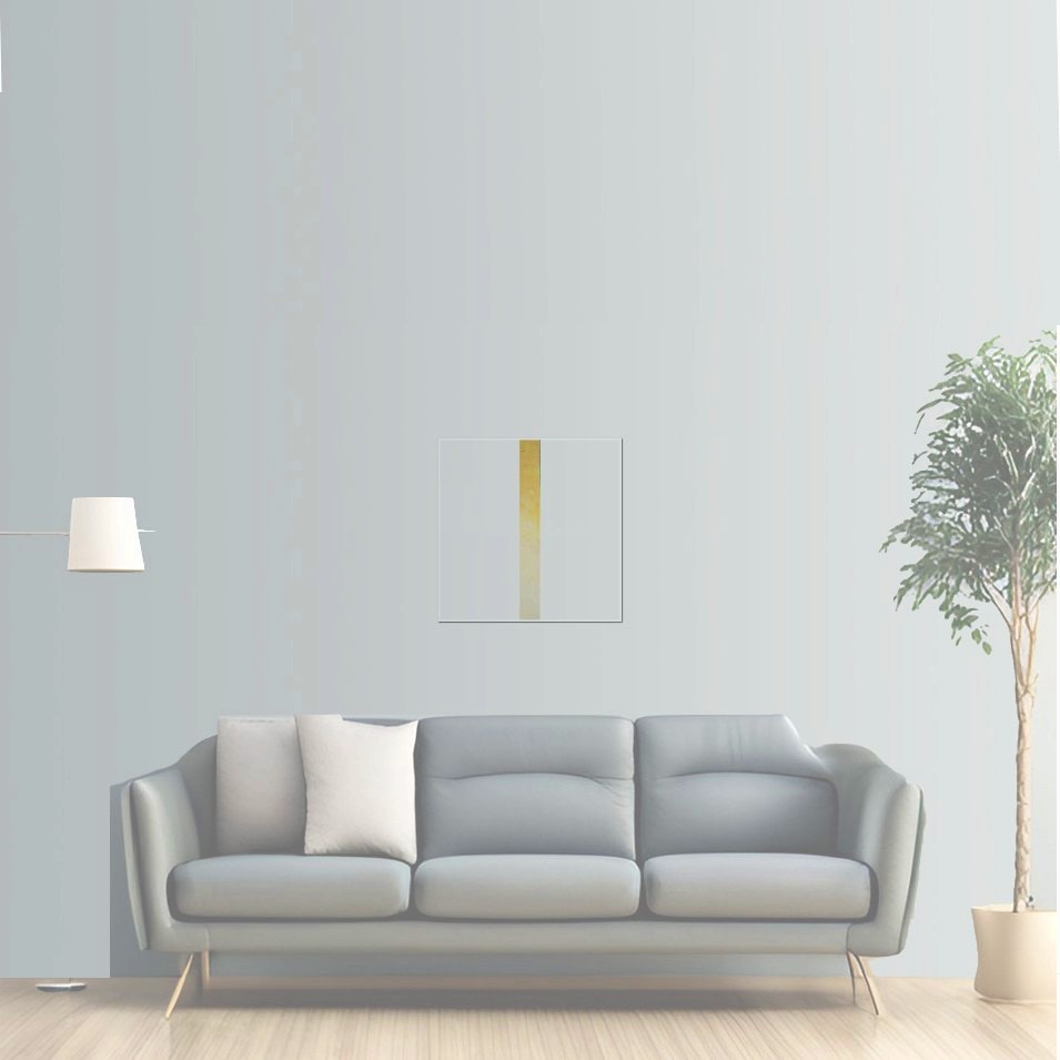 Painting titled 'Abstraction # 10706, yellow' by Monica Fallini