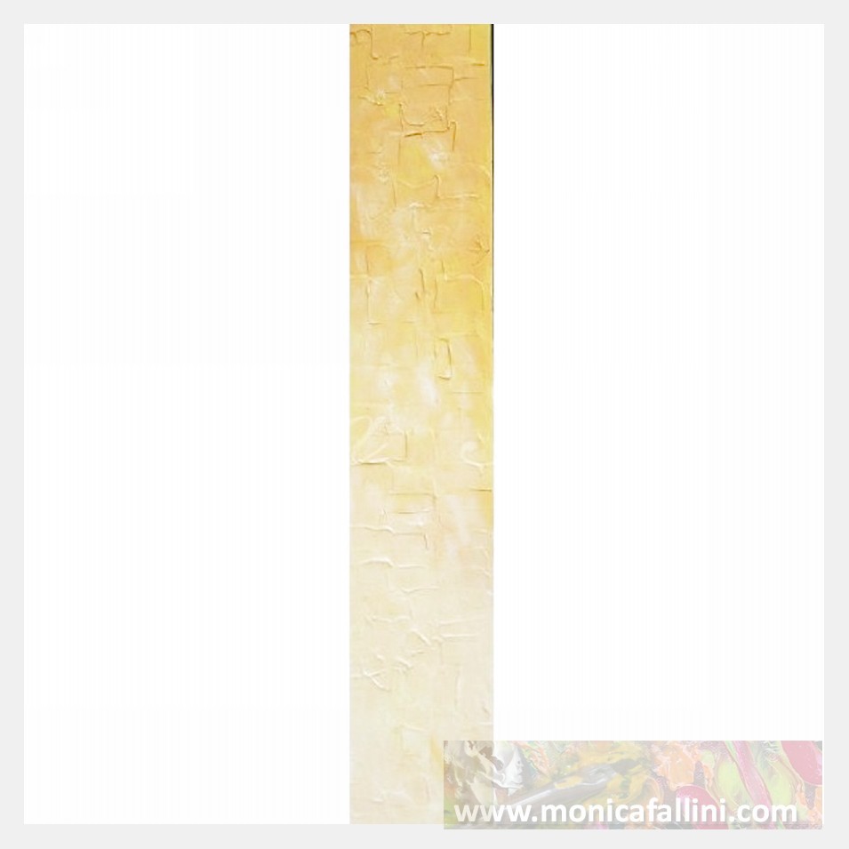 Painting titled 'Abstraction # 10706, yellow' by Monica Fallini