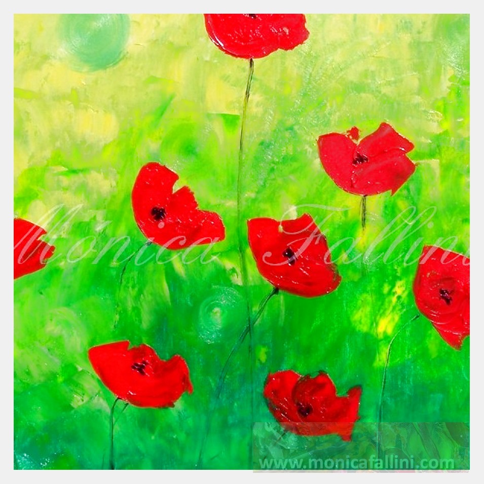 Painting titled 'Scent of Poppies' by Monica Fallini