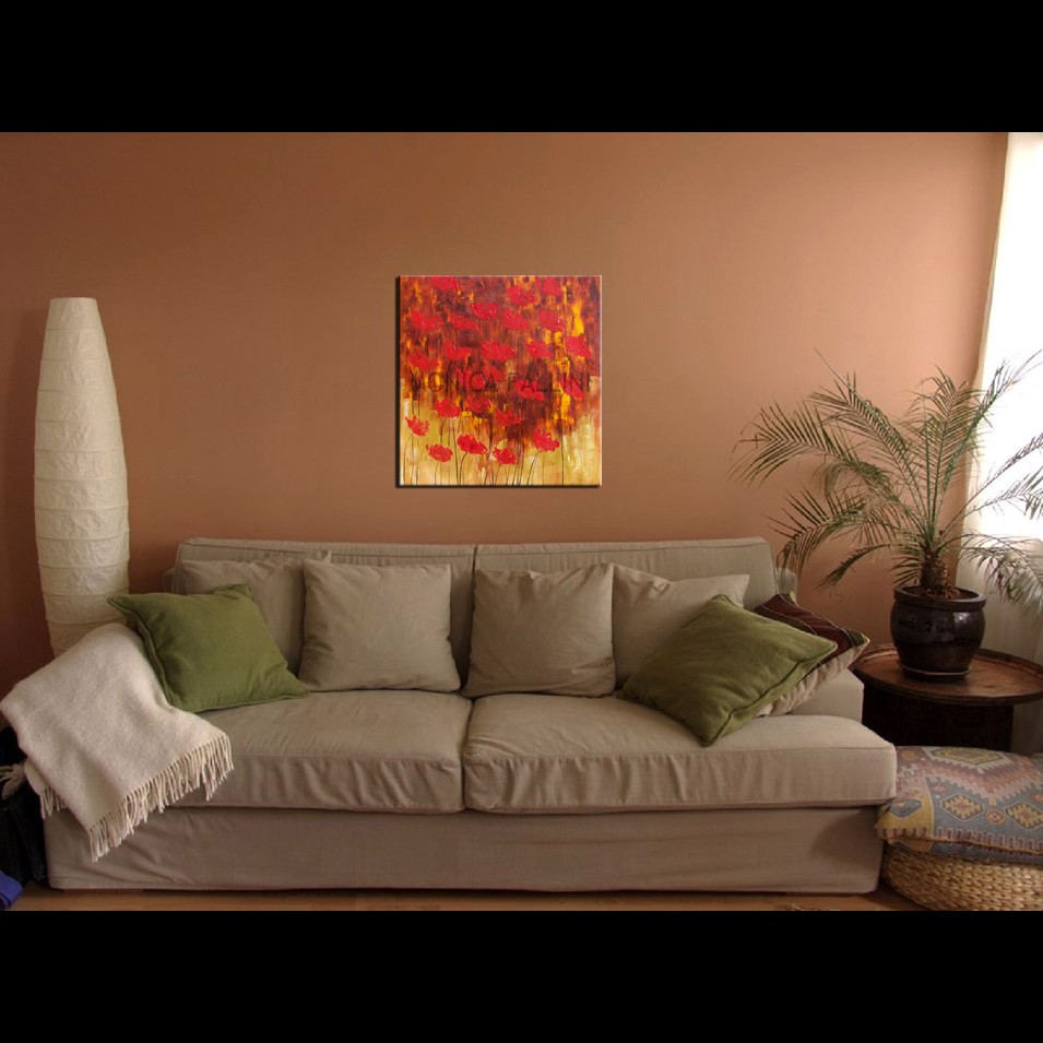 Painting titled 'Red Poppies' Nostalgia ' by Monica Fallini