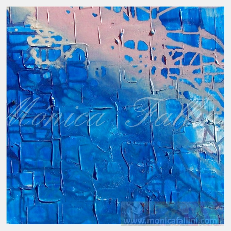 Painting titled 'Urban laberinth, a web of thoughts' by Monica Fallini