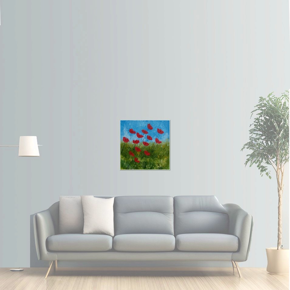 Painting titled 'Close to Spring, windy days' by Monica Fallini