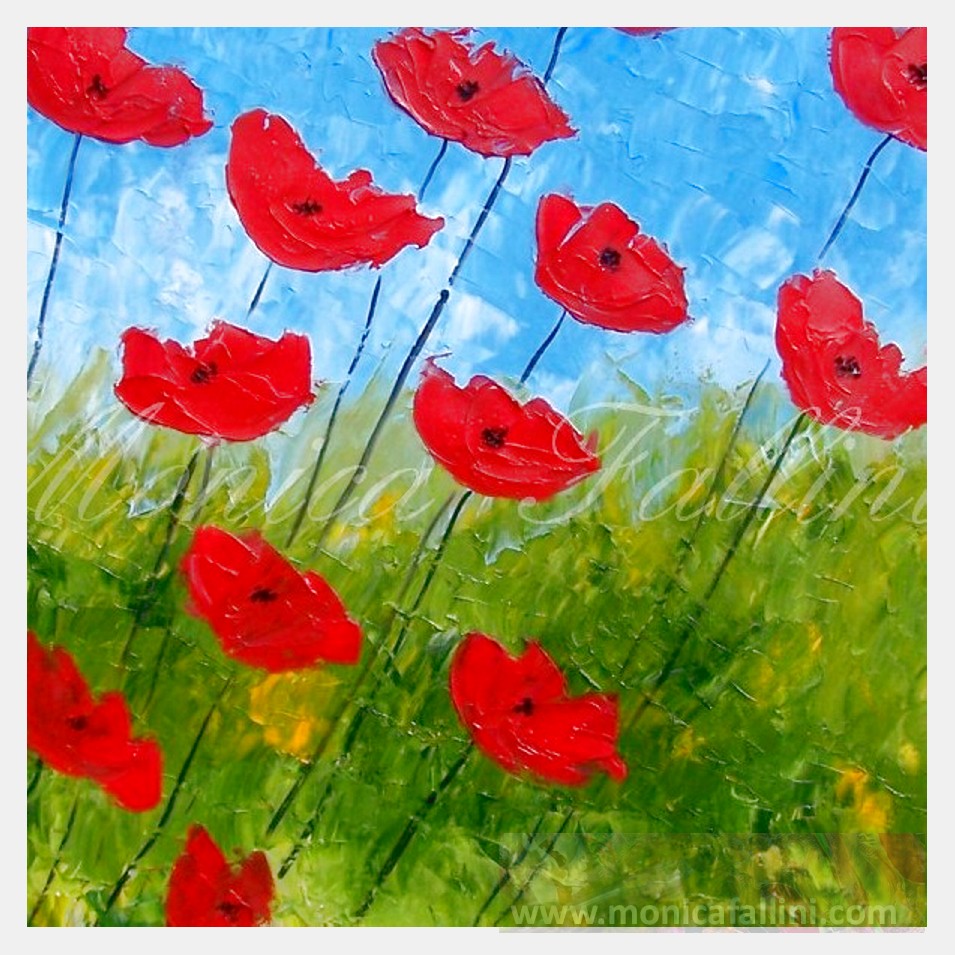 Painting titled 'Close to Spring, windy days' by Monica Fallini