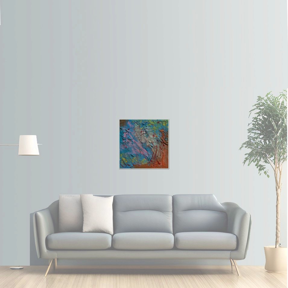 Painting titled 'Abstraction. Collage' by Monica Fallini