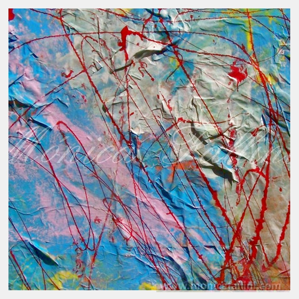 Painting titled 'Abstraction. Collage' by Monica Fallini