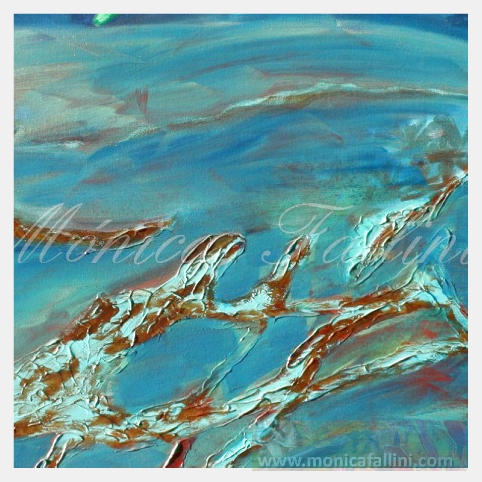 Painting titled 'Deep sea, coral and fish. ' by Monica Fallini