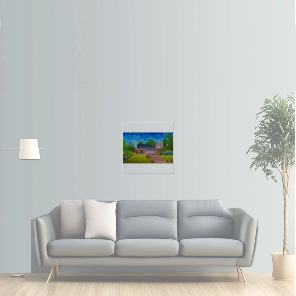 Painting titled 'Portrait of a house' by Monica Fallini
