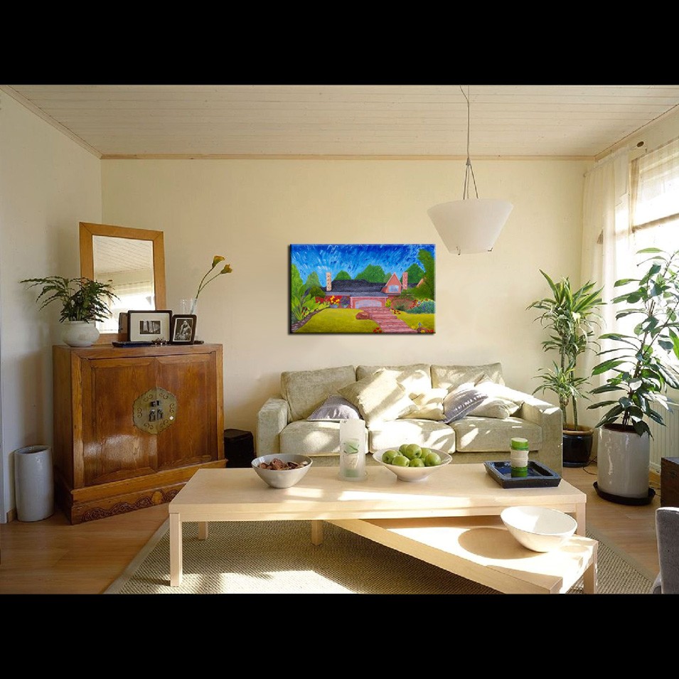 Painting titled 'Portrait of a house' by Monica Fallini