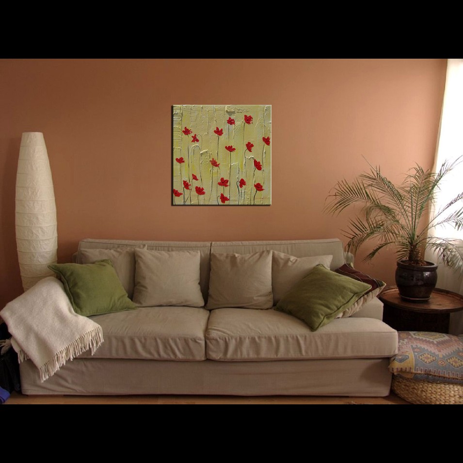 Painting titled 'Sunny days red Poppies' by Monica Fallini