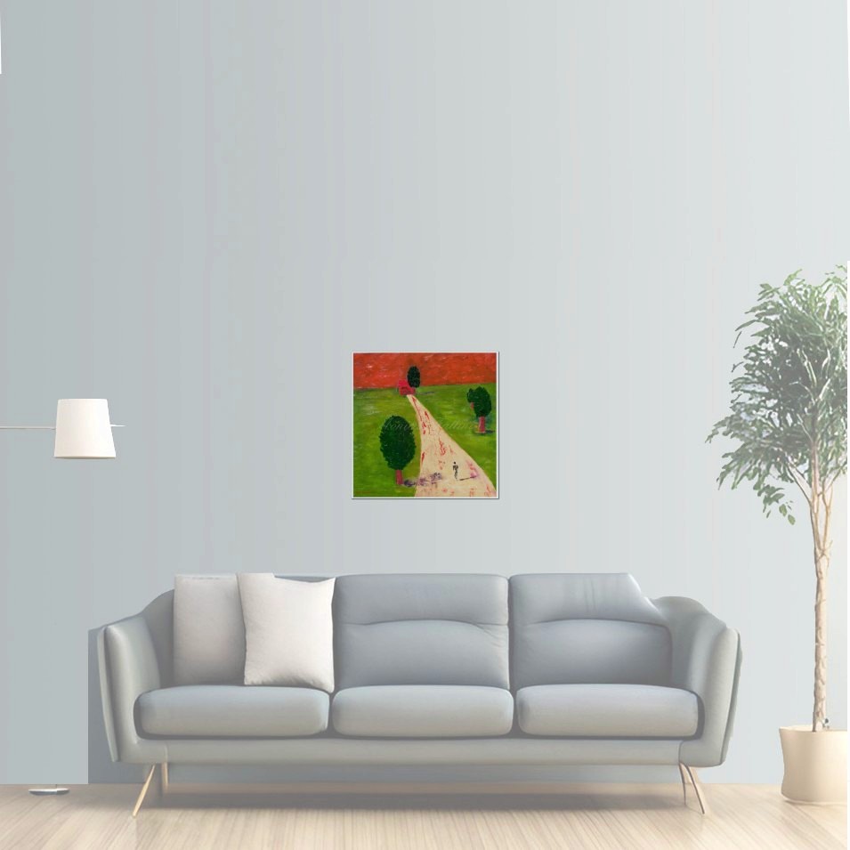 Painting titled 'The way back home' by Monica Fallini