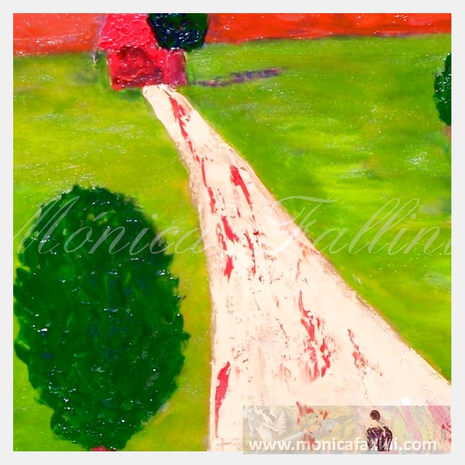 Painting titled 'The way back home' by Monica Fallini