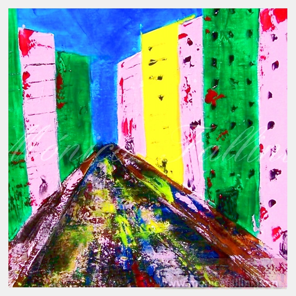 Painting titled 'Urban memories # VII B' by Monica Fallini