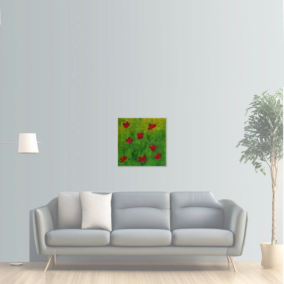 Painting titled 'Red poppies # 10755.' by Monica Fallini