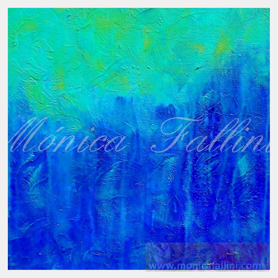 Painting titled 'Oceanic depths. Marine' by Monica Fallini