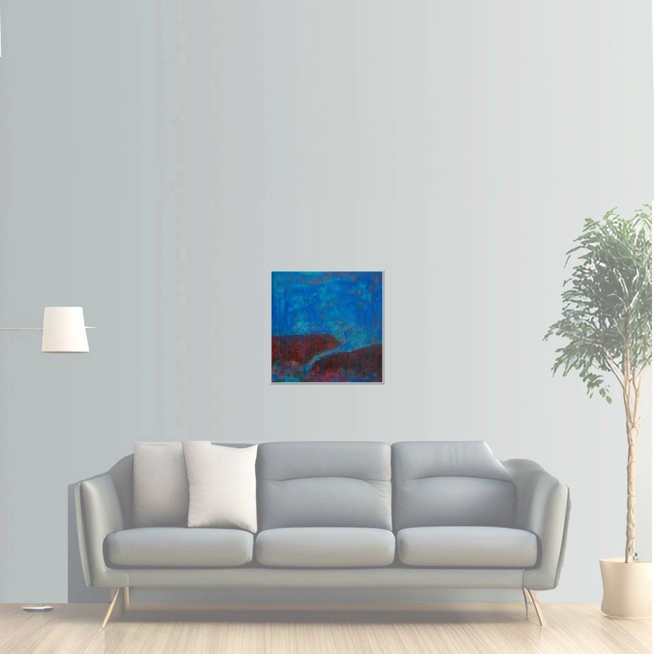 Painting titled 'Rock formations under the sea III' by Monica Fallini