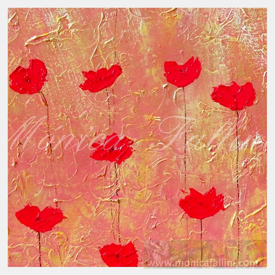 Painting titled 'Springtime golden landscape' by Monica Fallini