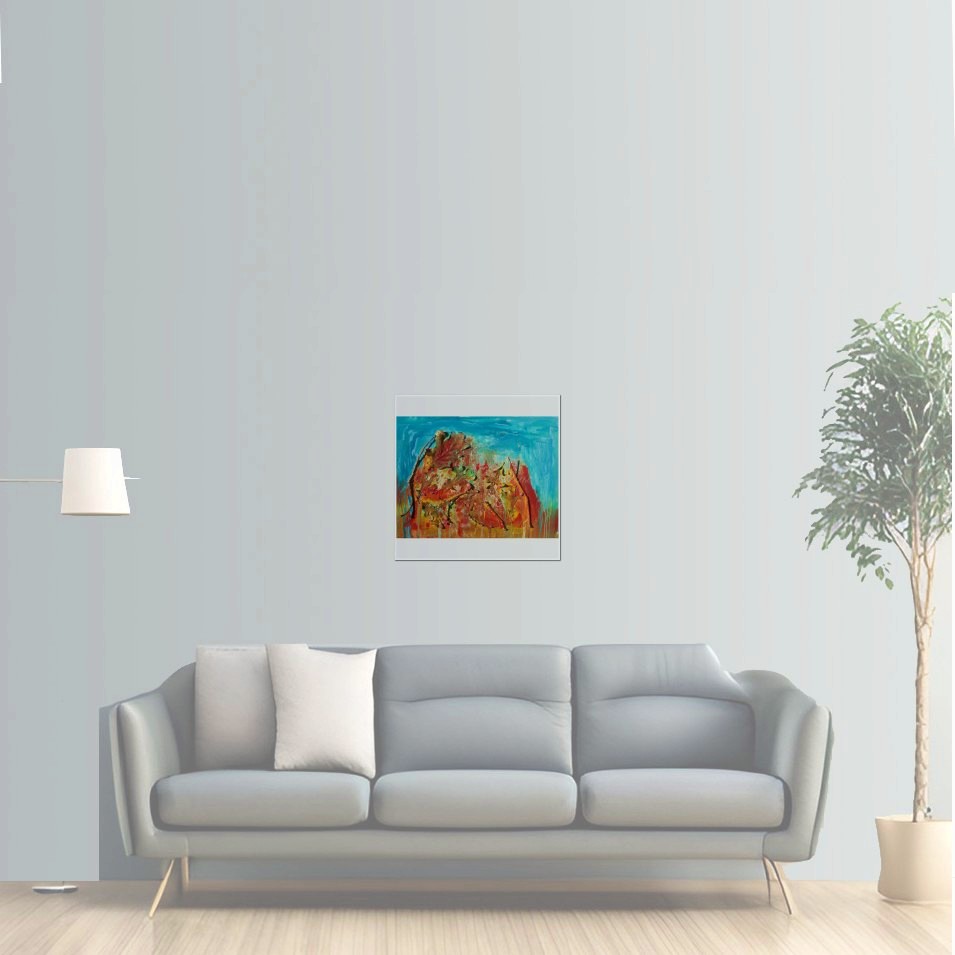 Painting titled 'Autumn collage. ' by Monica Fallini