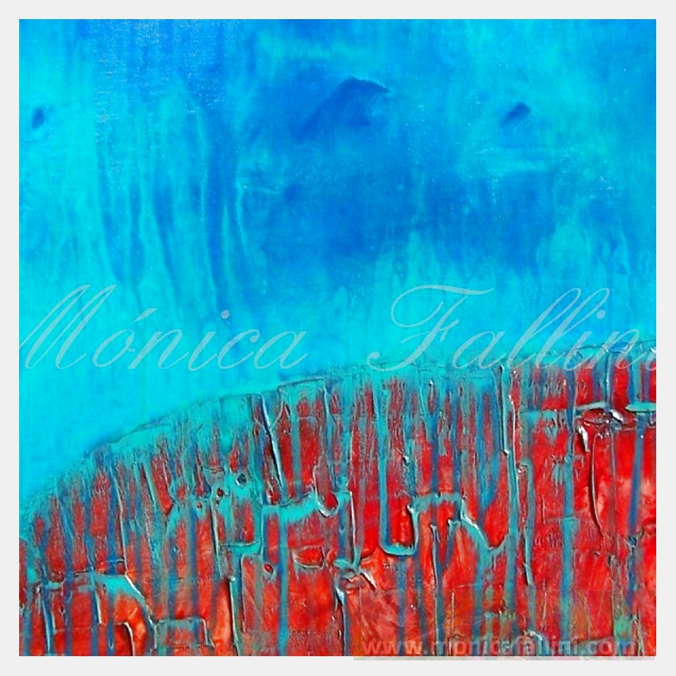 Painting titled 'Rock formations under the sea. ' by Monica Fallini