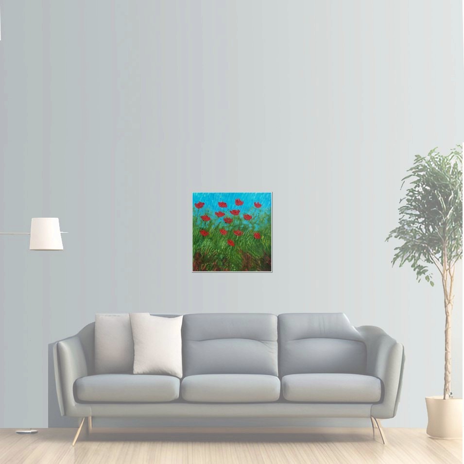 Painting titled 'Free spirit Poppies. Red Poppies' by Monica Fallini