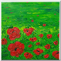 Field of red Poppies