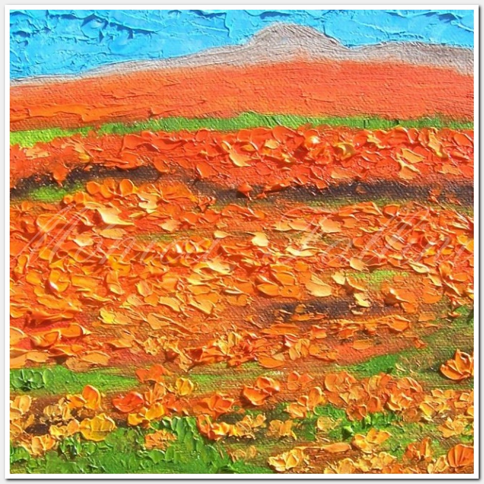 Painting titled 'California Poppies landscape' by Monica Fallini