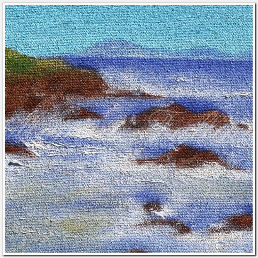 Painting titled 'Memories of the sea rocky coast.' by Monica Fallini