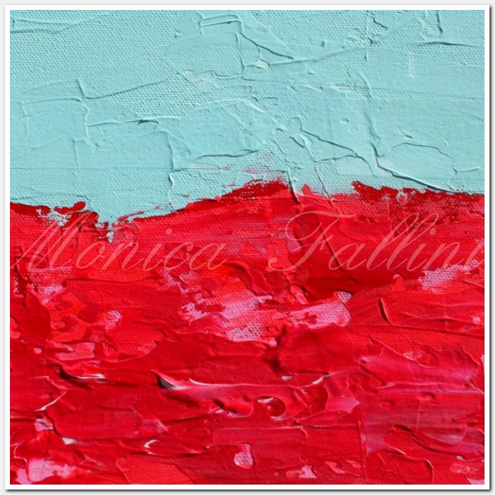 Painting titled 'Red Poppies field' by Monica Fallini